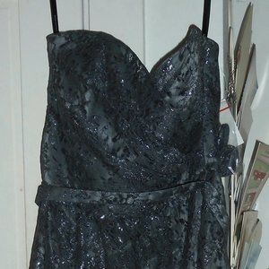 Party Holiday Bridesmaid Dress Vivian Diamond Dessy Collection NWT Gray Dress